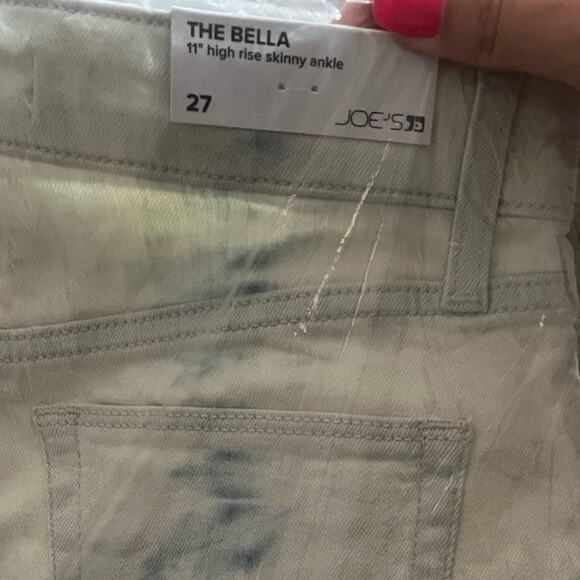 Joe's Jeans Bella 11" high rise skinny ankle white 27 Hydrangea NWT - Picture 4 of 4